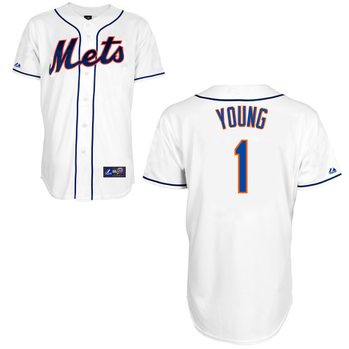 Chris Young #1 mlb Jersey-New York Mets Women's Authentic Alternate 2 White Cool Base Baseball Jersey